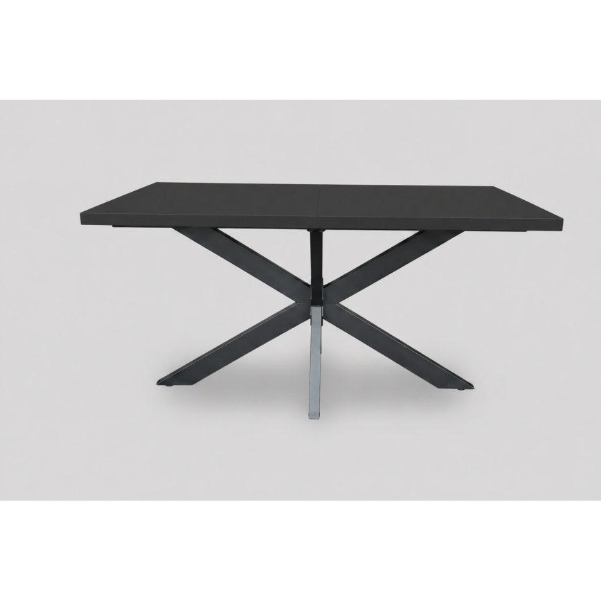 Table à manger extensible SAMLE 150/190x80 cm noire
