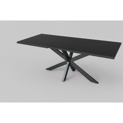 Table à manger extensible SAMLE 150/190x80 cm noire
