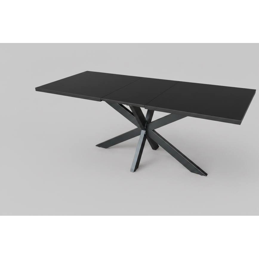 Table à manger extensible SAMLE 150/190x80 cm noire