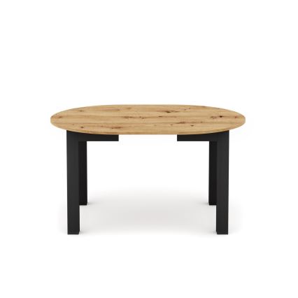 Table à manger extensible WILY, chêne artisan/noir