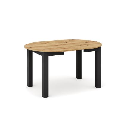 Table à manger extensible WILY, chêne artisan/noir