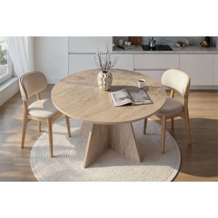 Table à manger MATIN Ø 120 cm beige