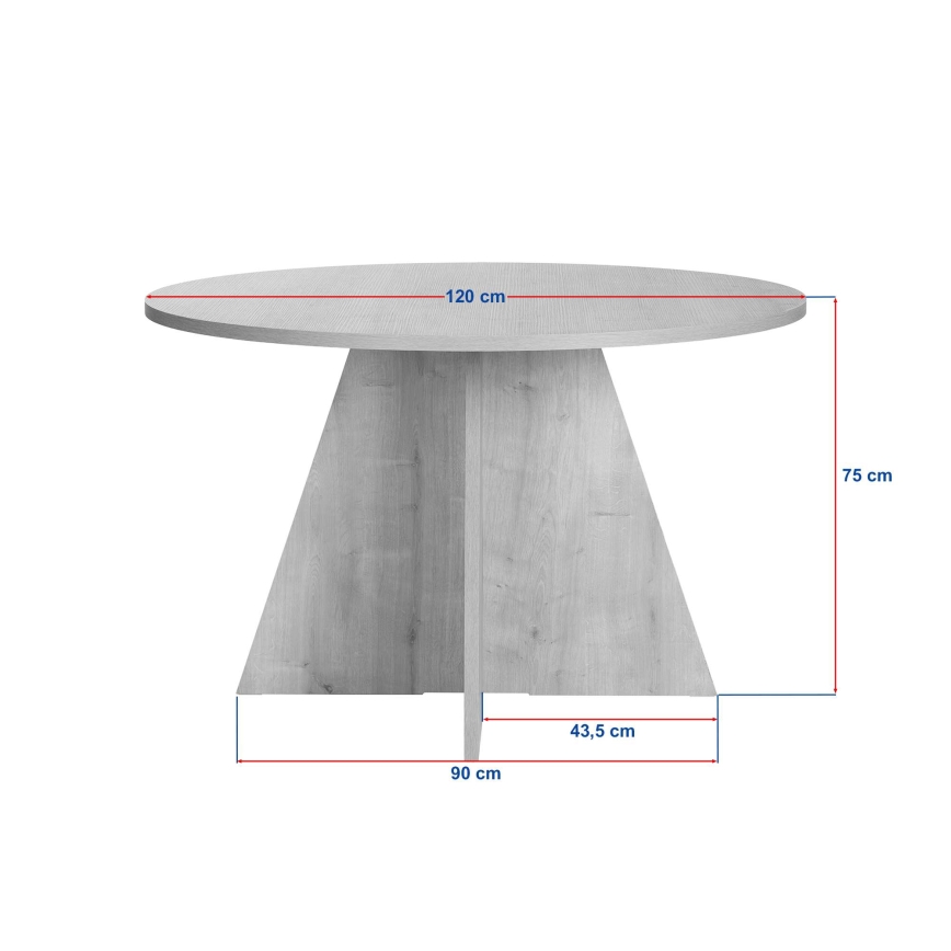 Table à manger MATIN Ø 120 cm chêne