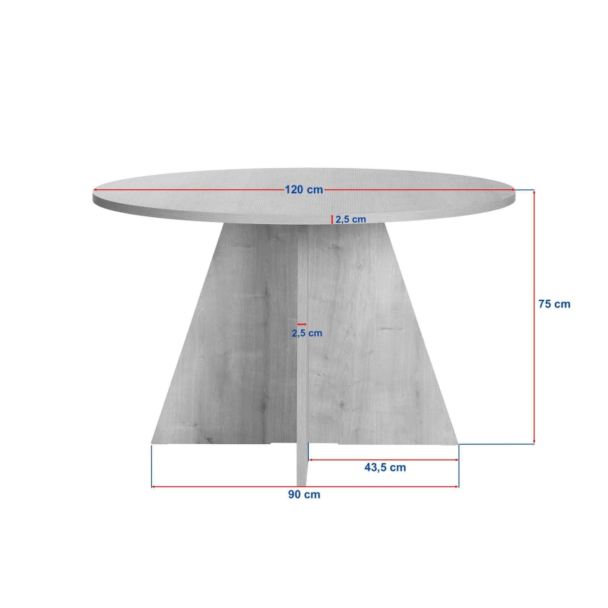 Table à manger MATIN Ø 120 cm en noyer