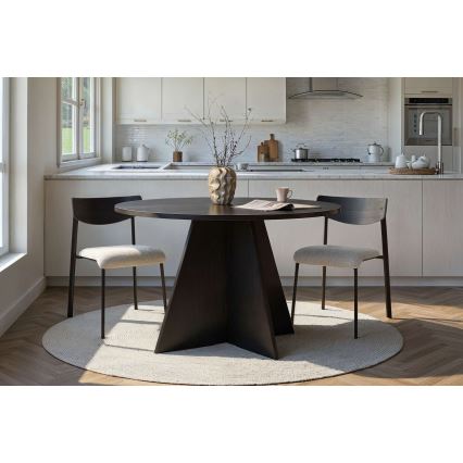 Table à manger MATIN Ø 120 cm, noire