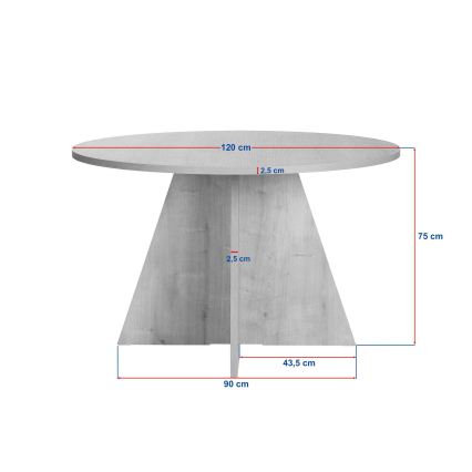 Table à manger MATIN Ø 120 cm, noire