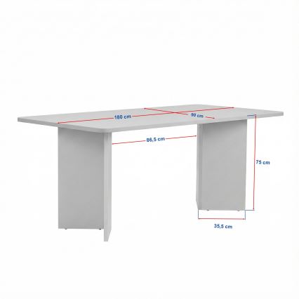Table à manger NEL 180x90 cm beige
