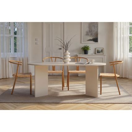 Table à manger NEL 180x90 cm blanche