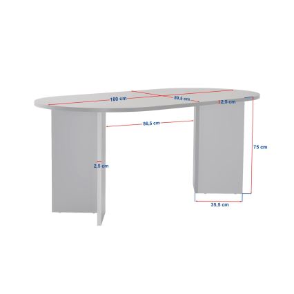 Table à manger NEL 180x90 cm noire