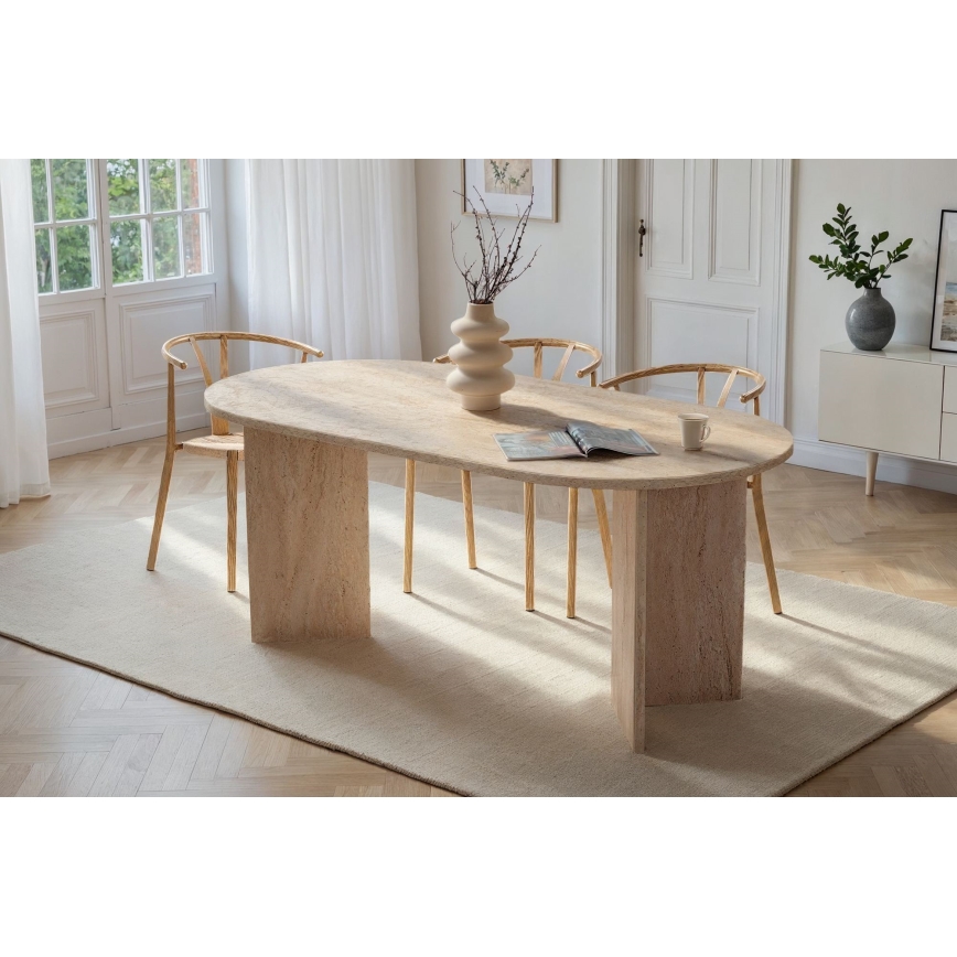 Table à manger NEL 180x90 cm travertin