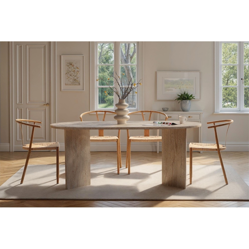 Table à manger NEL 180x90 cm travertin