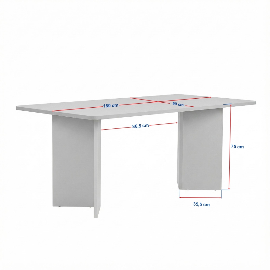 Table à manger NEL 180x90 cm travertin