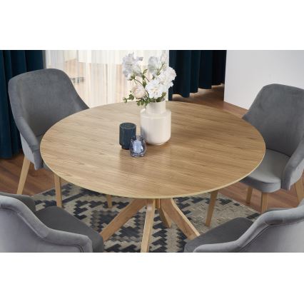 Table à manger NICOLAS Ø 120 cm marron
