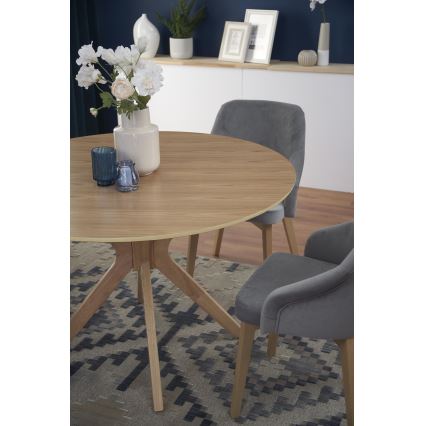 Table à manger NICOLAS Ø 120 cm marron
