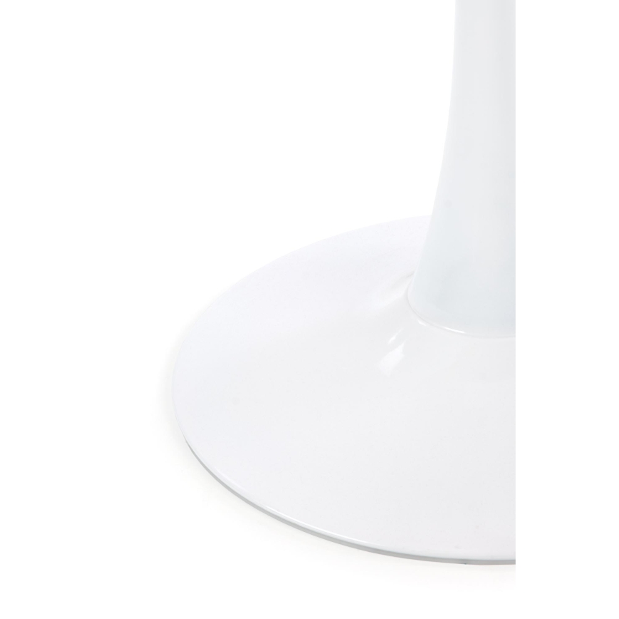 Table à manger PACIS décor marbre blanc/blanc