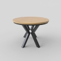 Table à rallonge CONVI 100/140x73 cm chêne craft/noir