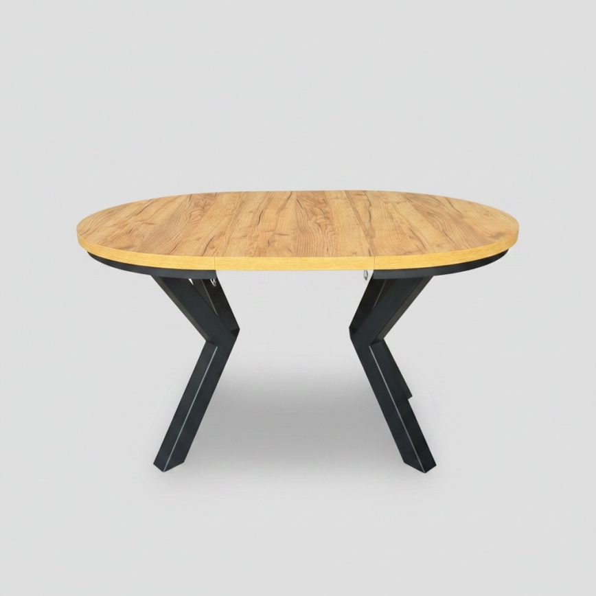 Table à rallonge CONVI 100/140x77 cm chêne craft/noir