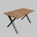 Table à rallonge DOMO 150/190x80 cm chêne Lefkas/noir