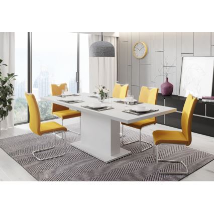 Table à rallonge STRAP 160/200 x 90 cm blanche