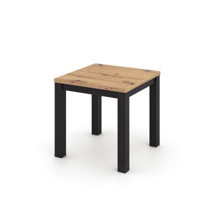 Table à rallonge ZARO chêne artisan/noir