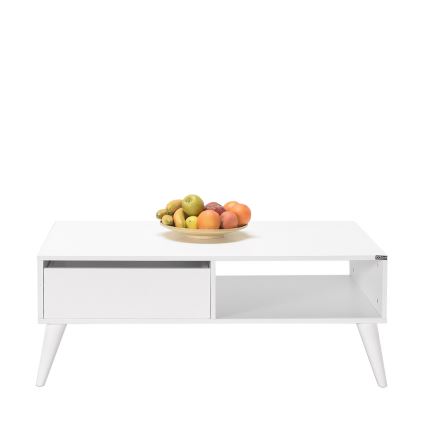 Table basse 42x110 cm blanc