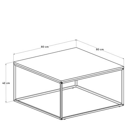 Table basse 42x80 cm marron