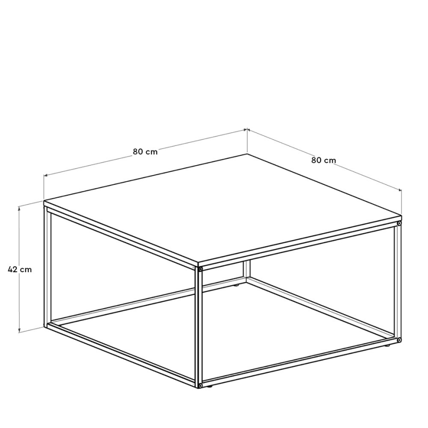 Table basse 42x80 cm noir