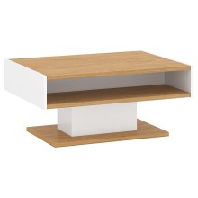 Table basse ANTHO 41x89 cm chêne naturel/blanc