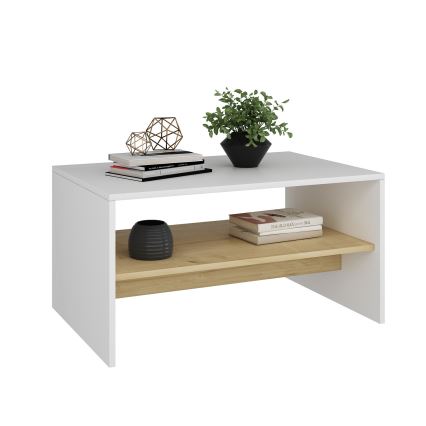 Table basse APOLLON 47x90 cm beige/blanc