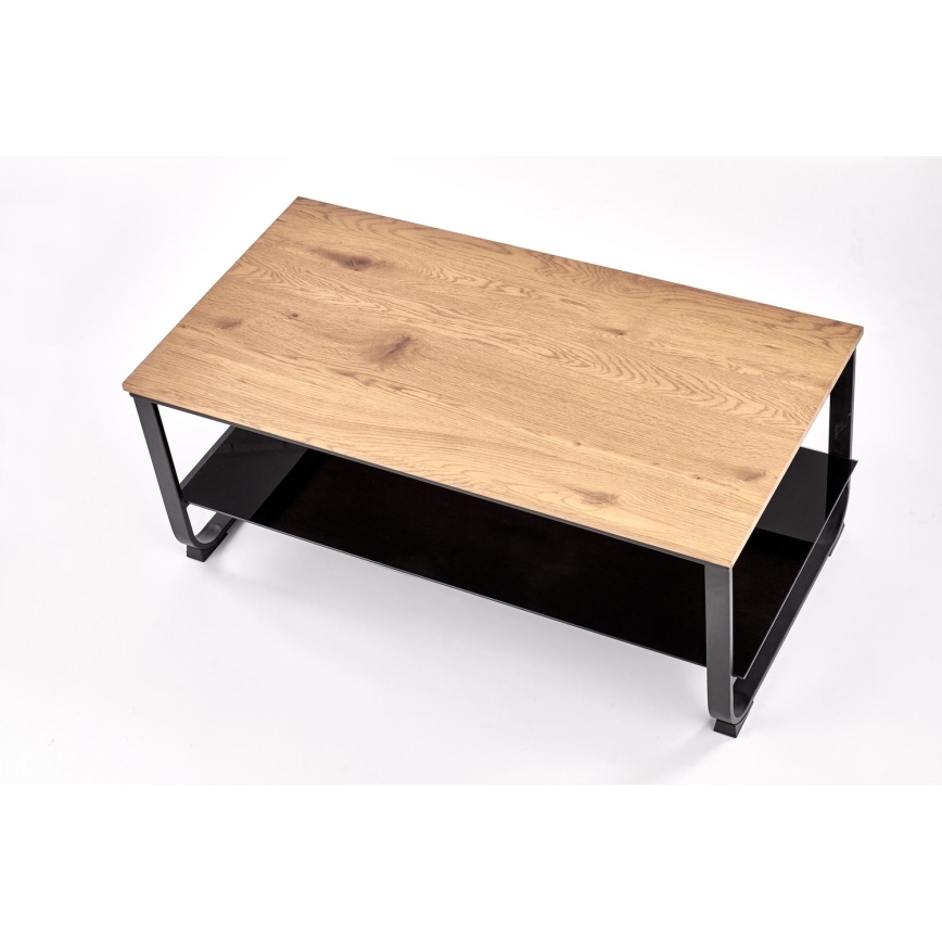 Table basse ARTIGA 45 x 105 cm noir/beige