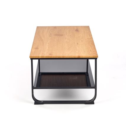 Table basse ARTIGA 45 x 105 cm noir/beige