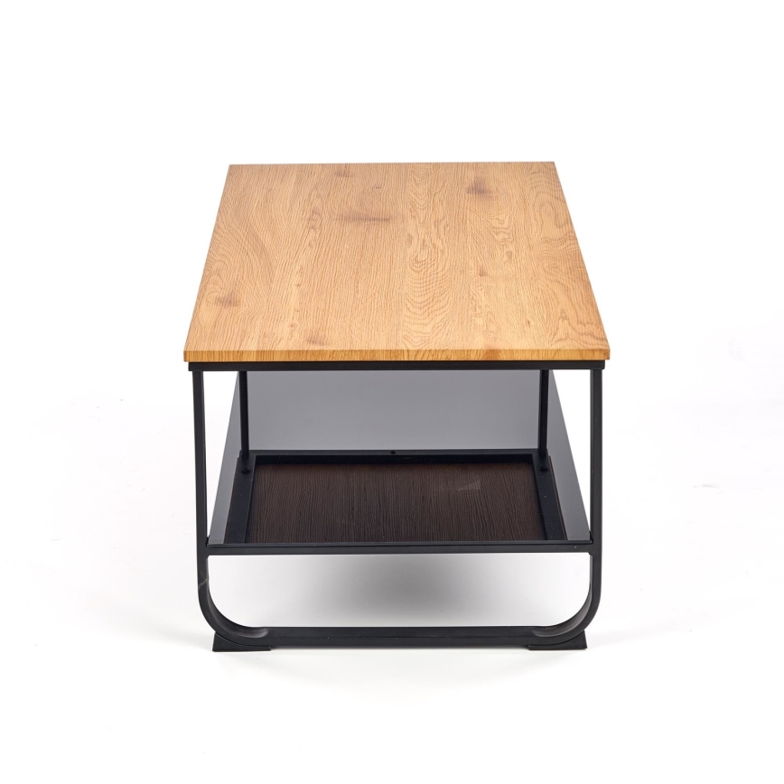 Table basse ARTIGA 45 x 105 cm noir/beige