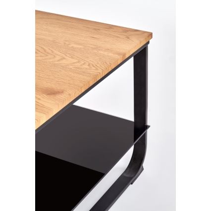 Table basse ARTIGA 45 x 105 cm noir/beige