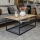 Table basse ASUDE 43x95 cm marron/noir