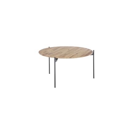 Table basse AURA Ø 74 cm chêne/anthracite