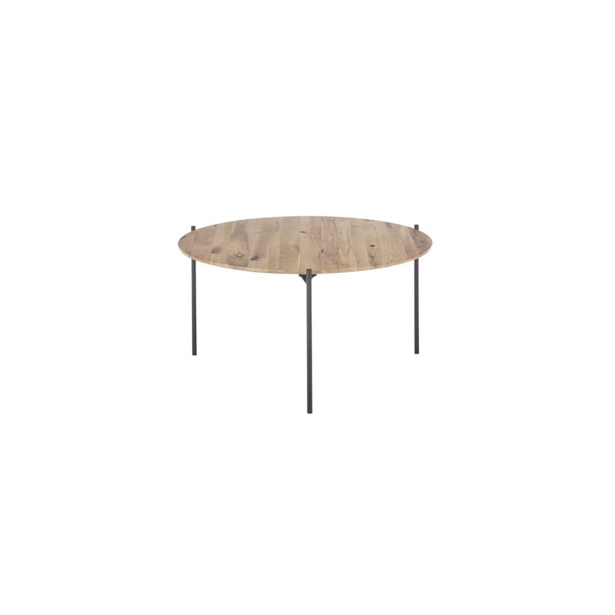Table basse AURA Ø 74 cm chêne/anthracite