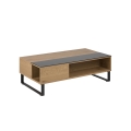 Table basse avec plateau relevable ENZO 110x60 cm noir/chêne
