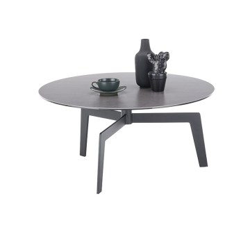 Table basse BALANCE Ø 80 cm gris/anthracite