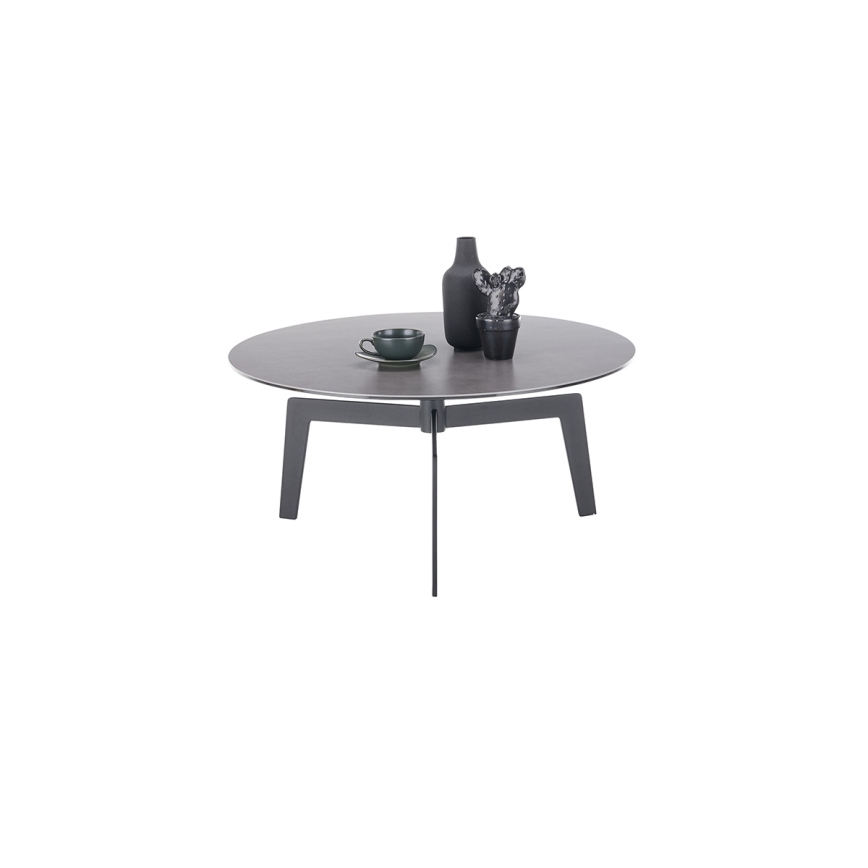 Table basse BALANCE Ø 80 cm gris/anthracite