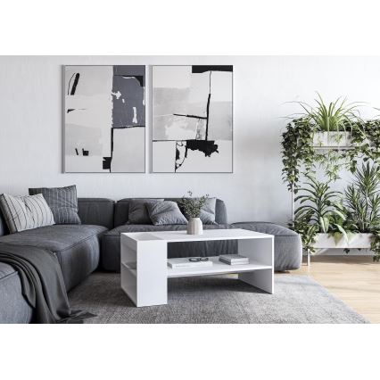 Table basse BELA 100 x 42 cm blanche