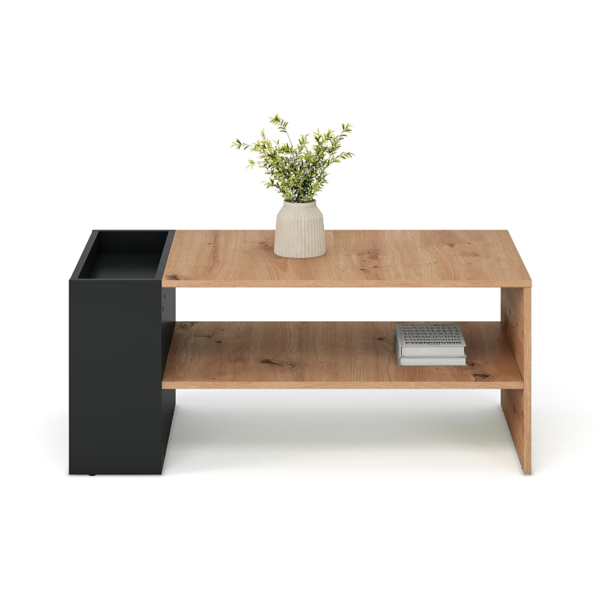 Table basse BELA 100x42 cm chêne artisan/anthracite