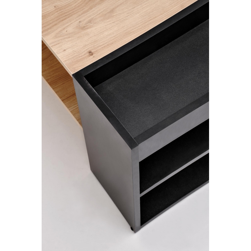 Table basse BELA 100x42 cm chêne artisan/anthracite