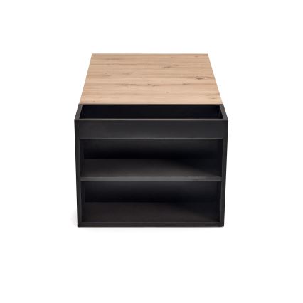 Table basse BELA 100x42 cm chêne artisan/anthracite