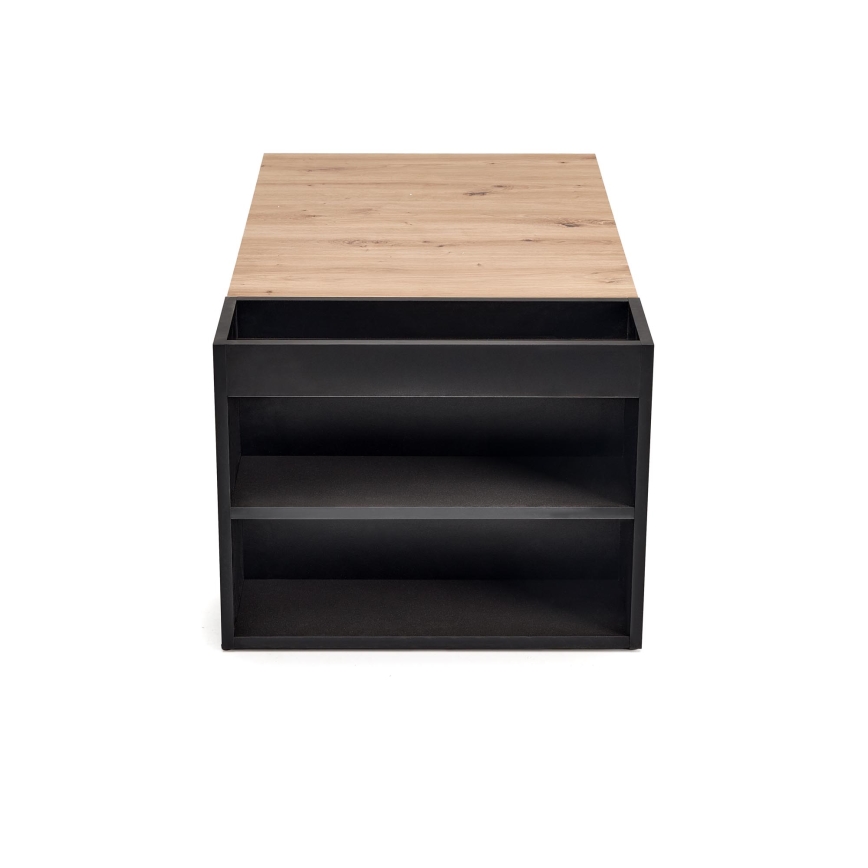 Table basse BELA 100x42 cm chêne artisan/anthracite