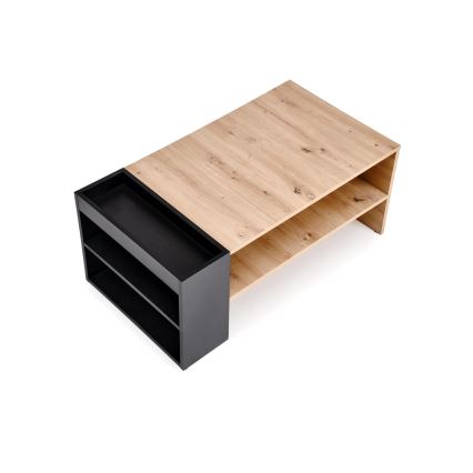 Table basse BELA 100x42 cm chêne artisan/anthracite