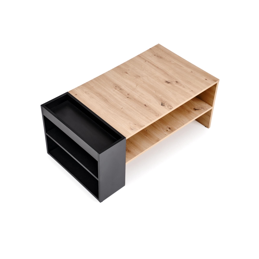Table basse BELA 100x42 cm chêne artisan/anthracite