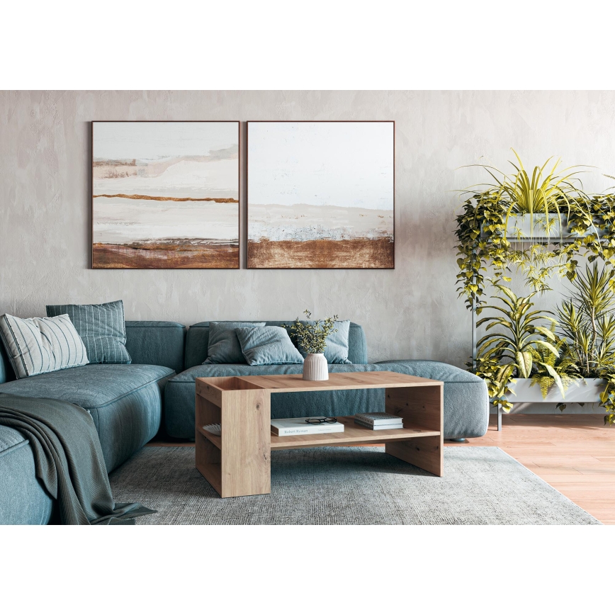 Table basse BELA 100x42 cm chêne artisan