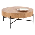 Table basse BROOKLYN 37x80 cm chêne naturel/noir
