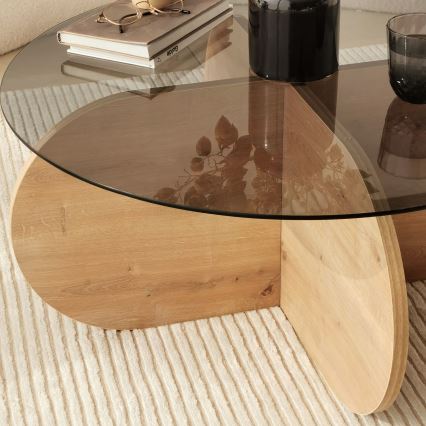 Table basse BUBBLE 35x75 cm marron/noir