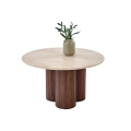 Table basse CALDO Ø 80 cm marron/beige